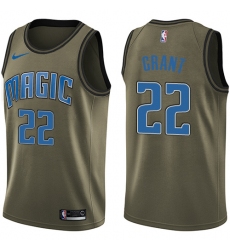 Men's Nike Orlando Magic #22 Jerian Grant Swingman Green Salute to Service NBA Jersey