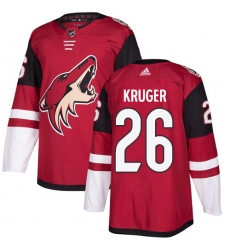 Youth Adidas Arizona Coyotes #26 Marcus Kruger Authentic Burgundy Red Home NHL Jersey