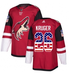 Youth Adidas Arizona Coyotes #26 Marcus Kruger Authentic Red USA Flag Fashion NHL Jersey