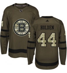 Youth Adidas Boston Bruins #44 Nick Holden Authentic Green Salute to Service NHL Jersey