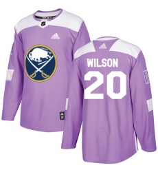 Youth Adidas Buffalo Sabres #20 Scott Wilson Authentic Purple Fights Cancer Practice NHL Jersey