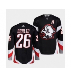 Men's Buffalo Sabres #26 Rasmus Dahlin Black 2022-23 Stitched Jersey