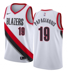 Men's Nike Portland Trail Blazers #19 Georgios Papagiannis Authentic White NBA Jersey - Association Edition
