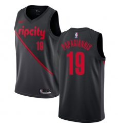 Women's Nike Portland Trail Blazers #19 Georgios Papagiannis Swingman Black NBA Jersey - 2018 19 City Edition