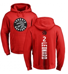 NBA Nike Toronto Raptors #2 Kawhi Leonard Red Backer Pullover Hoodie