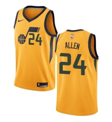Men's Nike Utah Jazz #24 Grayson Allen Swingman Gold NBA Jersey Statement Edition
