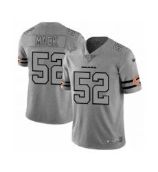 Men's Chicago Bears #52 Khalil Mack Limited Gray Team Logo Gridiron Football Jersey
