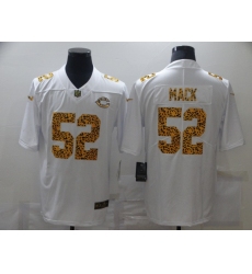 Men's Chicago Bears #52 Khalil Mack White Nike Leopard Print Limited Jersey