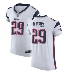 Men's Nike New England Patriots #29 Sony Michel White Vapor Untouchable Elite Player NFL Jersey