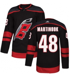 Youth Adidas Carolina Hurricanes #48 Jordan Martinook Premier Black Alternate NHL Jersey