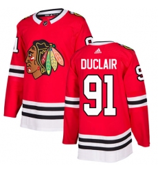 Youth Adidas Chicago Blackhawks #91 Anthony Duclair Authentic Red Home NHL Jersey
