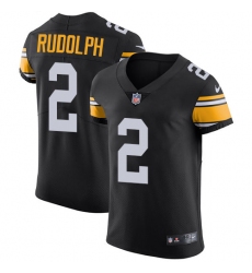 Men's Nike Pittsburgh Steelers #2 Mason Rudolph Black Alternate Vapor Untouchable Elite Player NFL Jersey