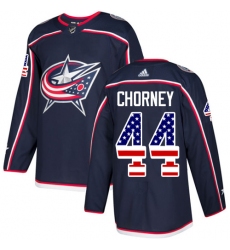 Youth Adidas Columbus Blue Jackets #44 Taylor Chorney Authentic Navy Blue USA Flag Fashion NHL Jersey