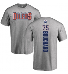 NHL Adidas Edmonton Oilers #75 Evan Bouchard Ash Backer T-Shirt