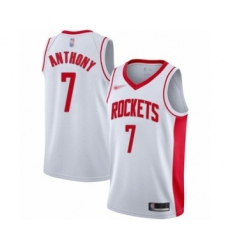 Women's Houston Rockets #7 Carmelo Anthony Swingman White Finished Basketball Jersey - Association Edition