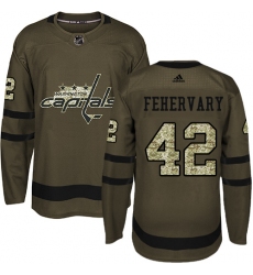 Youth Adidas Washington Capitals #42 Martin Fehervary Premier Green Salute to Service NHL Jersey