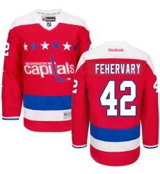 Youth Reebok Washington Capitals #42 Martin Fehervary Premier Red Third NHL Jersey
