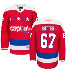 Youth Reebok Washington Capitals #67 Riley Sutter Premier Red Third NHL Jersey