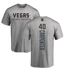 NHL Adidas Vegas Golden Knights #40 Ryan Carpenter Gray Backer T-Shirt
