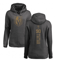 NHL Women's Adidas Vegas Golden Knights #90 Tomas Tatar Charcoal One Color Backer Pullover Hoodie