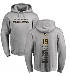 NHL Adidas Pittsburgh Penguins #19 Derick Brassard Ash Backer Pullover Hoodie