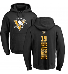 NHL Adidas Pittsburgh Penguins #19 Derick Brassard Black Backer Pullover Hoodie