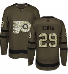 Men's Adidas Philadelphia Flyers #29 Johnny Oduya Premier Green Salute to Service NHL Jersey