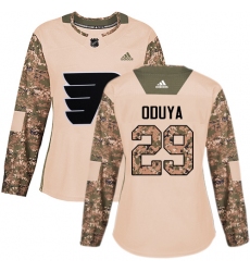 Women's Adidas Philadelphia Flyers #29 Johnny Oduya Authentic Camo Veterans Day Practice NHL Jersey
