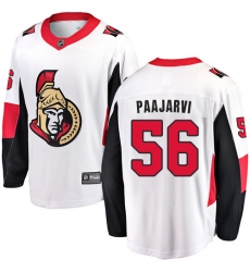 Men's Ottawa Senators #56 Magnus Paajarvi Fanatics Branded White Away Breakaway NHL Jersey