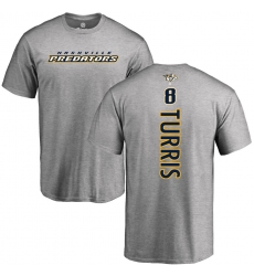 NHL Adidas Nashville Predators #8 Kyle Turris Ash Backer T-Shirt