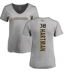 NHL Women's Adidas Nashville Predators #38 Ryan Hartman Ash Backer T-Shirt