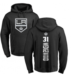 NHL Adidas Los Angeles Kings #31 Scott Wedgewood Black Backer Pullover Hoodie