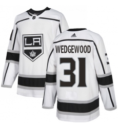 Youth Adidas Los Angeles Kings #31 Scott Wedgewood Authentic White Away NHL Jersey