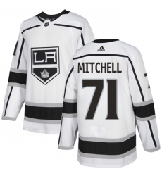Men's Adidas Los Angeles Kings #71 Torrey Mitchell Authentic White Away NHL Jersey