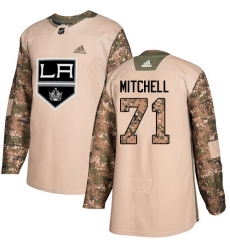 Youth Adidas Los Angeles Kings #71 Torrey Mitchell Authentic Camo Veterans Day Practice NHL Jersey