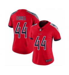 Women's Tennessee Titans #44 Kamalei Correa Limited Red Inverted Legend Football Jersey