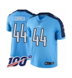 Youth Tennessee Titans #44 Kamalei Correa Limited Light Blue Rush Vapor Untouchable 100th Season Football Jersey