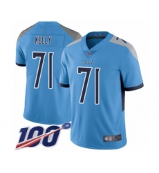 Youth Tennessee Titans #71 Dennis Kelly Light Blue Alternate Vapor Untouchable Limited Player 100th Season Football Jersey