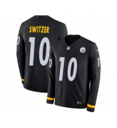 Men's Nike Pittsburgh Steelers #10 Ryan Switzer Limited Black Therma Long Sleeve NFL Jersey