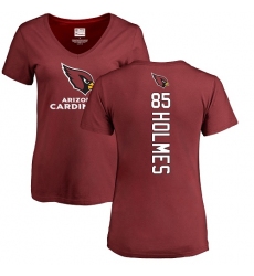 NFL Women's Nike Arizona Cardinals #85 Gabe Holmes Maroon Backer T-Shirt