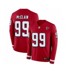 Youth Nike Atlanta Falcons #99 Terrell McClain Limited Red Therma Long Sleeve NFL Jersey