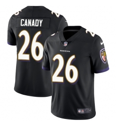 Men's Nike Baltimore Ravens #26 Maurice Canady Black Alternate Vapor Untouchable Limited Player NFL Jersey