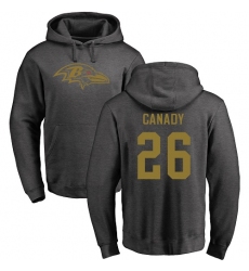NFL Nike Baltimore Ravens #26 Maurice Canady Ash One Color Pullover Hoodie