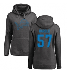 NFL Women's Nike Detroit Lions #57 Eli Harold Ash One Color Pullover Hoodie