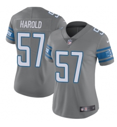 Women Nike Detroit Lions #57 Eli Harold Limited Steel Rush Vapor Untouchable NFL Jersey