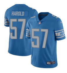 Youth Nike Detroit Lions #57 Eli Harold Blue Team Color Vapor Untouchable Limited Player NFL Jersey