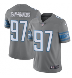 Youth Nike Detroit Lions #97 Ricky Jean Francois Limited Steel Rush Vapor Untouchable NFL Jersey