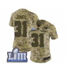 Women's Nike New England Patriots #31 Jonathan Jones Limited Camo 2018 Salute to Service Super Bowl LIII Bound NFL Jersey