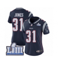 Women's Nike New England Patriots #31 Jonathan Jones Navy Blue Team Color Vapor Untouchable Limited Player Super Bowl LIII Bound NFL Jersey