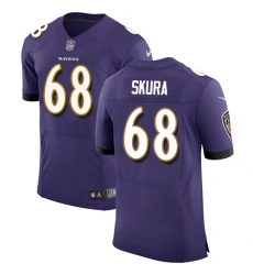 Men's Nike Baltimore Ravens #68 Matt Skura Purple Team Color Vapor Untouchable Elite Player NFL Jersey